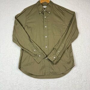Buck Mason Olive Green Button-Down Shirt with Button Collar Size M